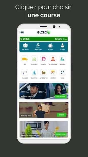 Globo - Taxi VTC, Location, Livraison स्क्रीनशॉट 1