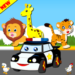 ikon Police Robot Car Animals Puzzle