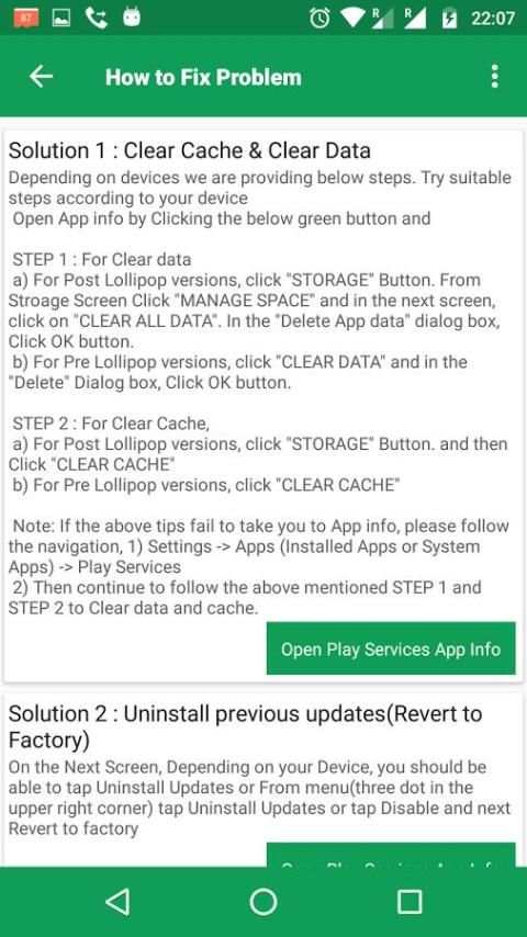 Play Services & Play store Information स्क्रीनशॉट 4