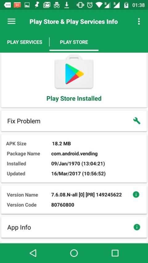 Play Services & Play store Information screenshot 6