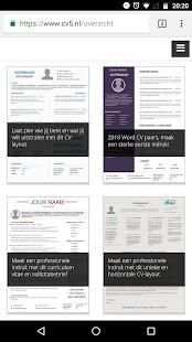 CV templates Word screenshot 2
