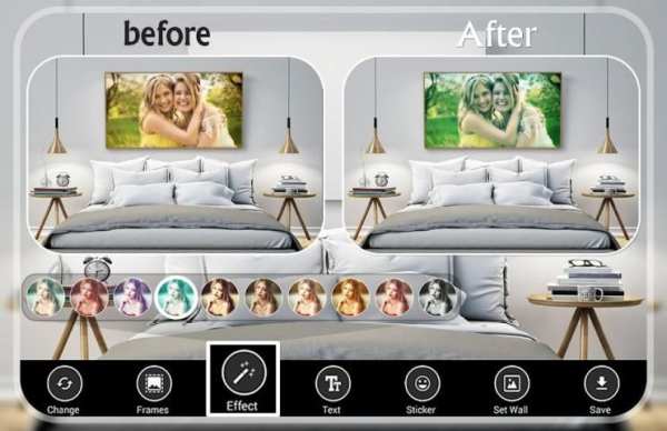 Bedroom Photo Frames – Royal Pixel Effect Editor स्क्रीनशॉट 2