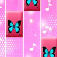 Pink Butterfly Piano Tiles : Heart Valentines