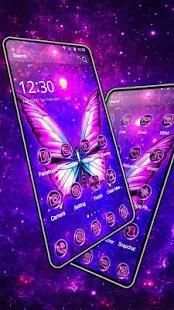 3D Neon Butterfly Theme screenshot 3