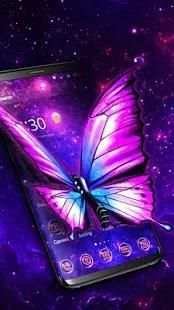 3D Neon Butterfly Theme screenshot 4
