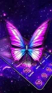 3D Neon Butterfly Theme screenshot 2