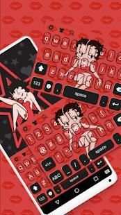 Cute Betty Boop Keyboard Theme screenshot 2