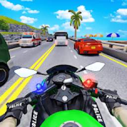 Police Bike Highway Rider: Traffic Racing Games