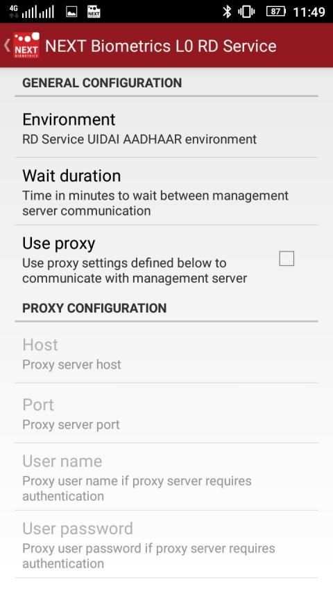 NEXT Biometrics L0 Registered Device Service screenshot 3