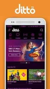 Mobile Tv - Live Cricket & Movies,Ditto Tv Plus скриншот 1