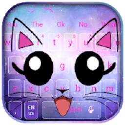Galaxy Cute Kitty Keyboard Theme