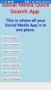 Social Media Quick Search App screenshot 1