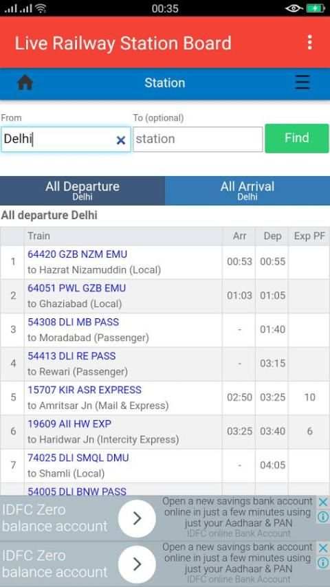 Live Railway Station Board screenshot 2