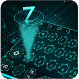 ikon Keyboard Blue Neon Technology