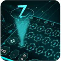 Keyboard Blue Neon Technology