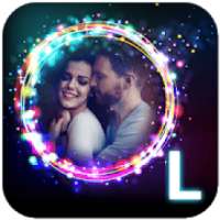 Lighting Text Photo Frame : Light Text Photo Frame on 9Apps