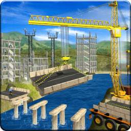 River Road Bridge Construction Crane Simulator 18