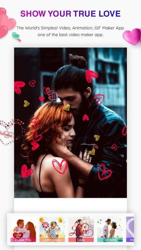 Valentine Day Video Maker स्क्रीनशॉट 2