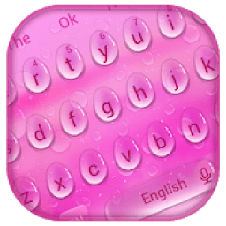 ikon Pink Water Drops Keyboard Theme