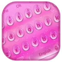 Pink Water Drops Keyboard Theme