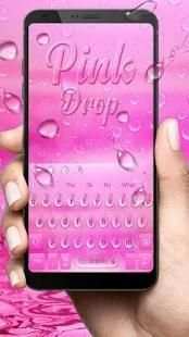 Pink Water Drops Keyboard Theme screenshot 4
