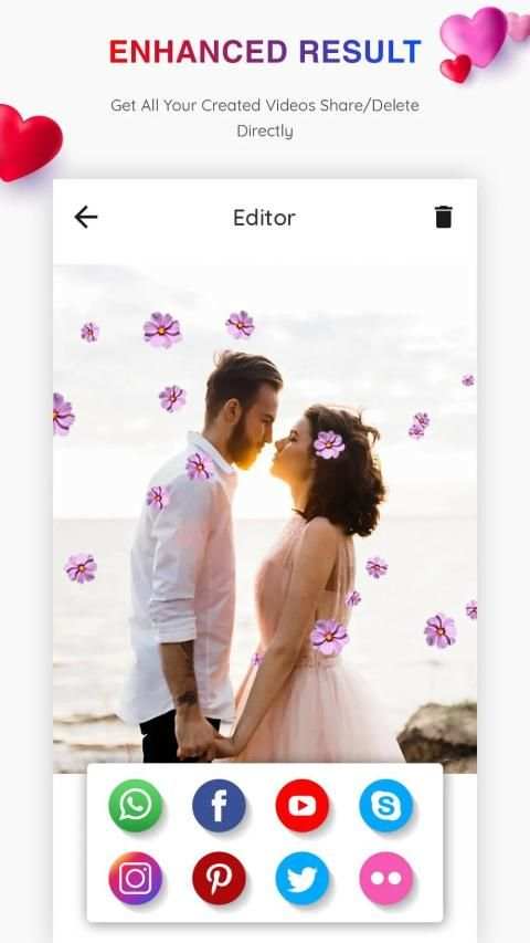 Valentine Day Video Maker स्क्रीनशॉट 1