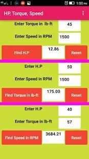 Electrical Motor Formula Calculator screenshot 2