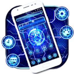 Blue Classic Neon Technology Theme आइकन