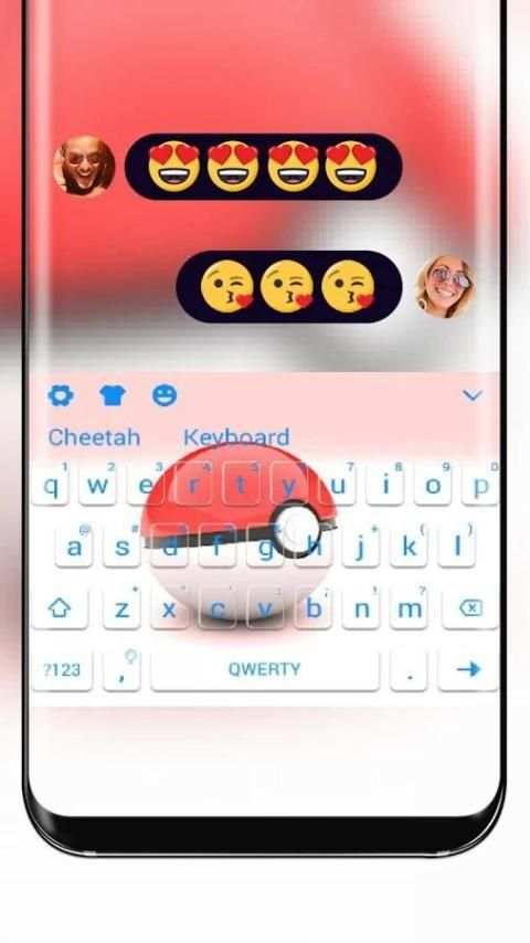 Red Pokemon Elf Ball Keyboard screenshot 3