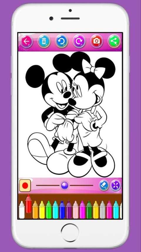 Mickey and Minnie Mouse Coloring Game For Children screenshot 2