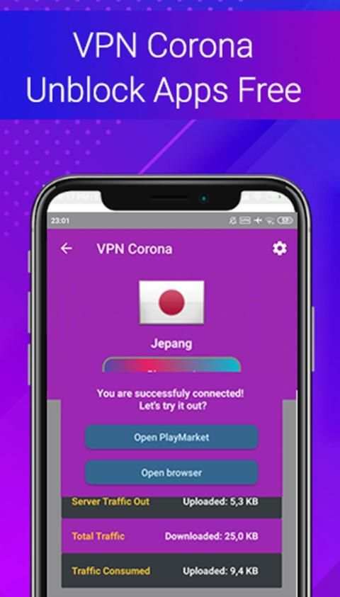 Corona VPN - Unblock Websites स्क्रीनशॉट 1