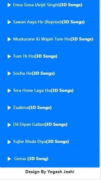 3D Songs Music Player screenshot 1