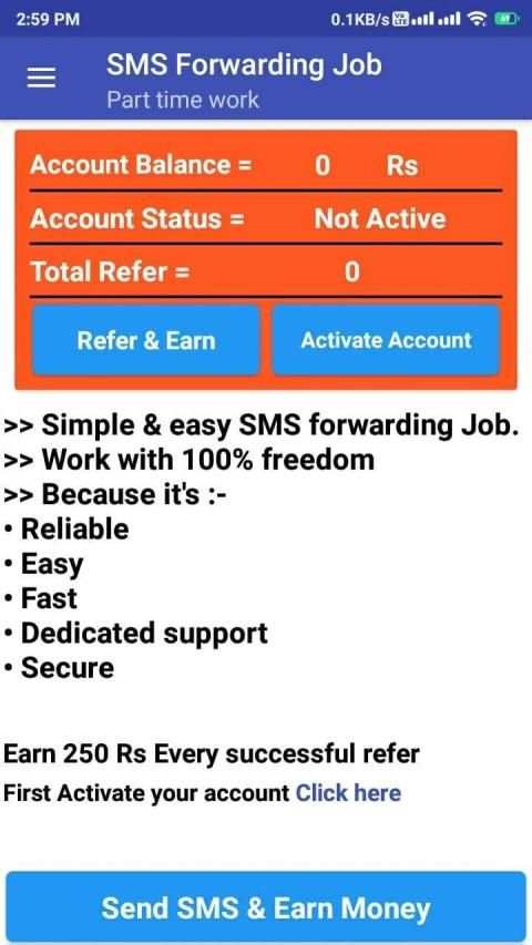SMS Forwarding Job - Earn Money by SMS Sending स्क्रीनशॉट 4