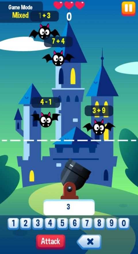 Math vs Bat Game Maths Learning Game screenshot 1