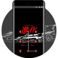 Hand-painted stick figure hot blood racing car on 9Apps