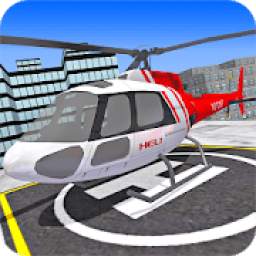 City Helicopter Fly Simulation