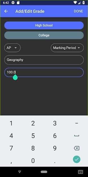 GPAce GPA Calculator скриншот 1