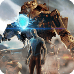 US Robots Mech Warrior vs Superhero Spider icon