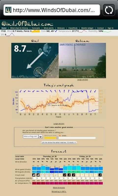 Windcam live meter screenshot 1