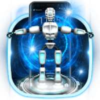 3D Future Robot Lock Screen Theme