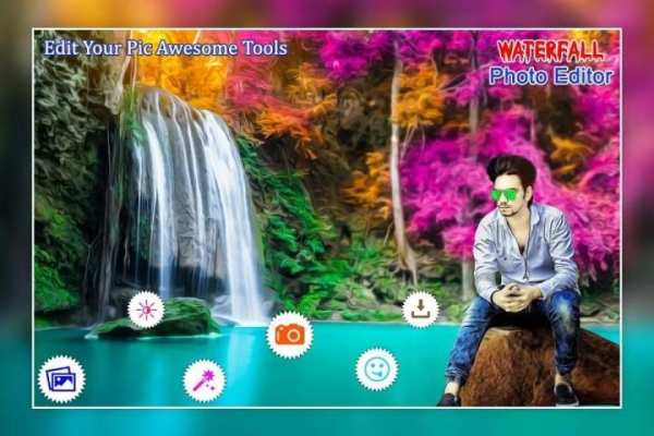 Waterfall Photo Editor : Water Photo Frame स्क्रीनशॉट 2