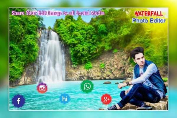 Waterfall Photo Editor : Water Photo Frame स्क्रीनशॉट 6