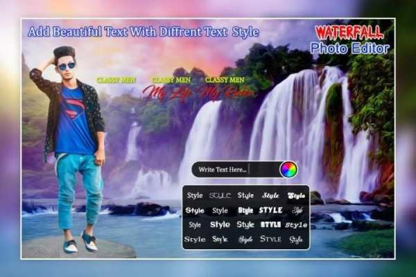 Waterfall Photo Editor : Water Photo Frame स्क्रीनशॉट 5