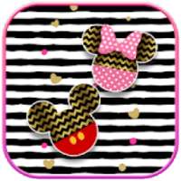 Cute Mouse Glitter bow Theme on 9Apps