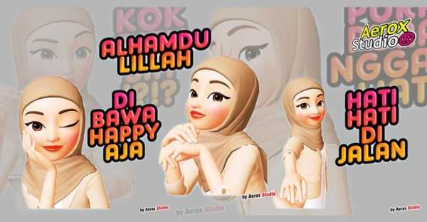 Hijab Sticker Cewek Cantik WAStickerApps 2020 screenshot 7