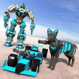 Cat Robot Transform Game: Formula Car Robot Games आइकन