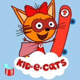Kid-e-Cats Skateboard Racing. Runner game for kids