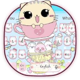 Love Kitty Cup Cat Keyboard Theme 10001002