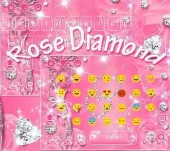 Rose diamond keyboard theme स्क्रीनशॉट 2