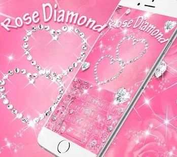 Rose diamond keyboard theme स्क्रीनशॉट 3